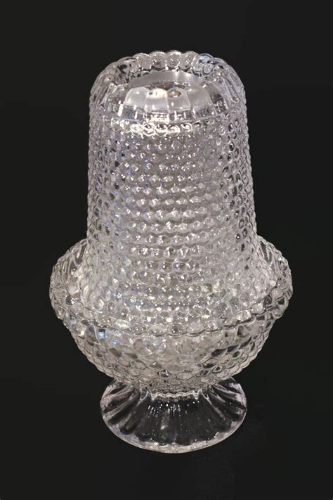 Rare Vintage Fenton Fairy Lamp Clear Satin Glass Owl Tea Light Holder Frosted 4". . Clear fairy lamp